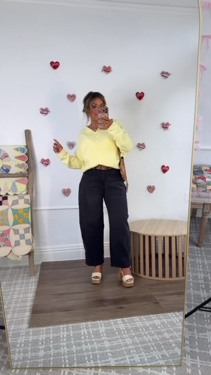 Penelope Knit Cardigan, Butter Yellow