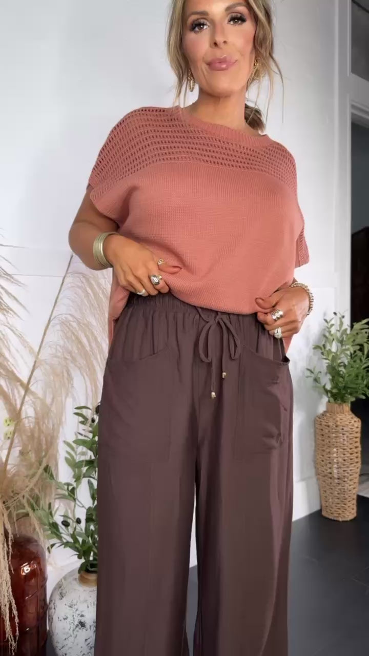 Joanie Relaxed Pant, Brown