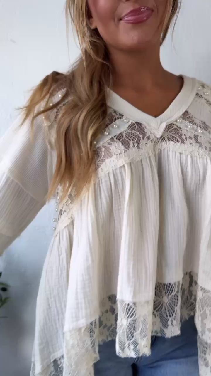 Coraline Lace Blouse, Natural