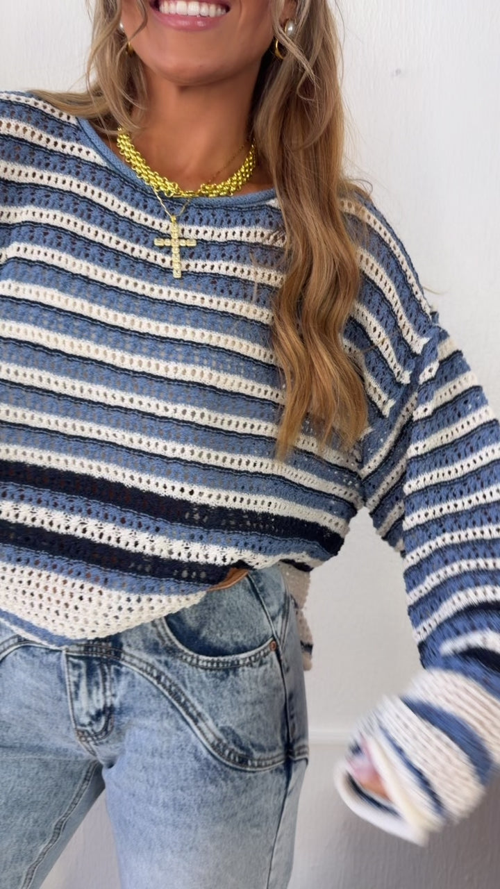 Ever After Knit Sweater, Dk.Denim