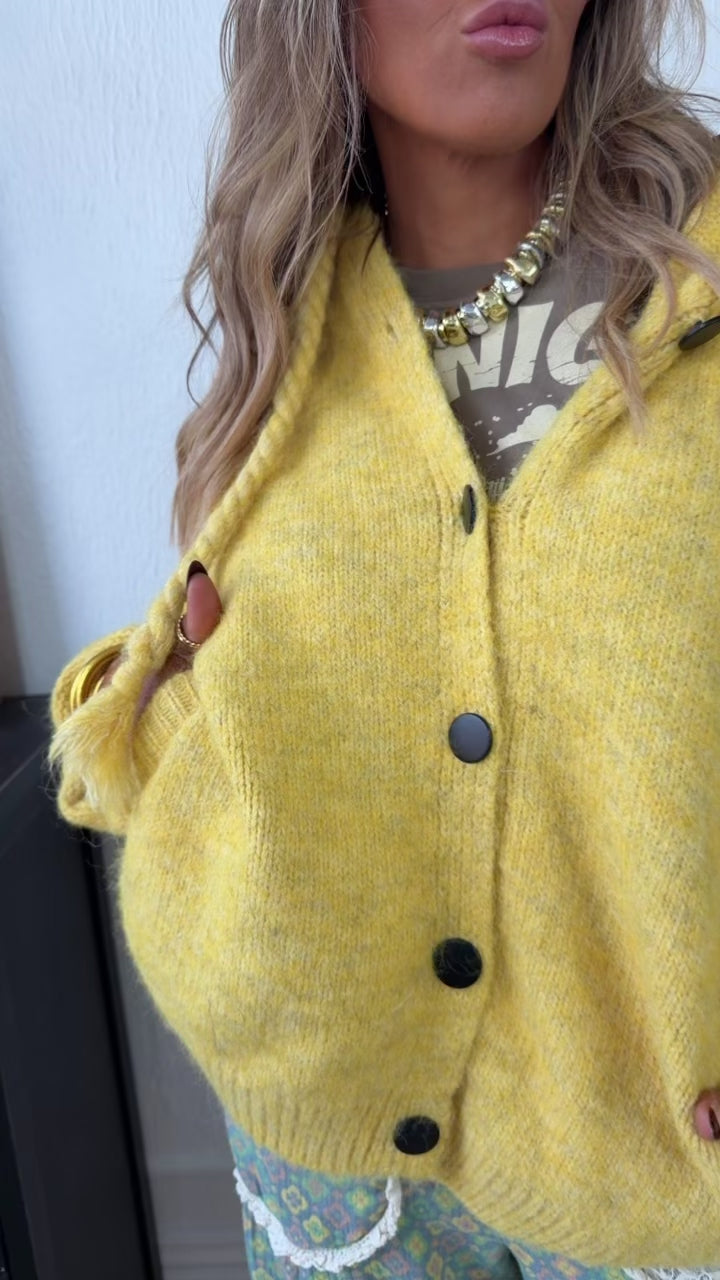 Oversized Chunky Cardigan, Honey