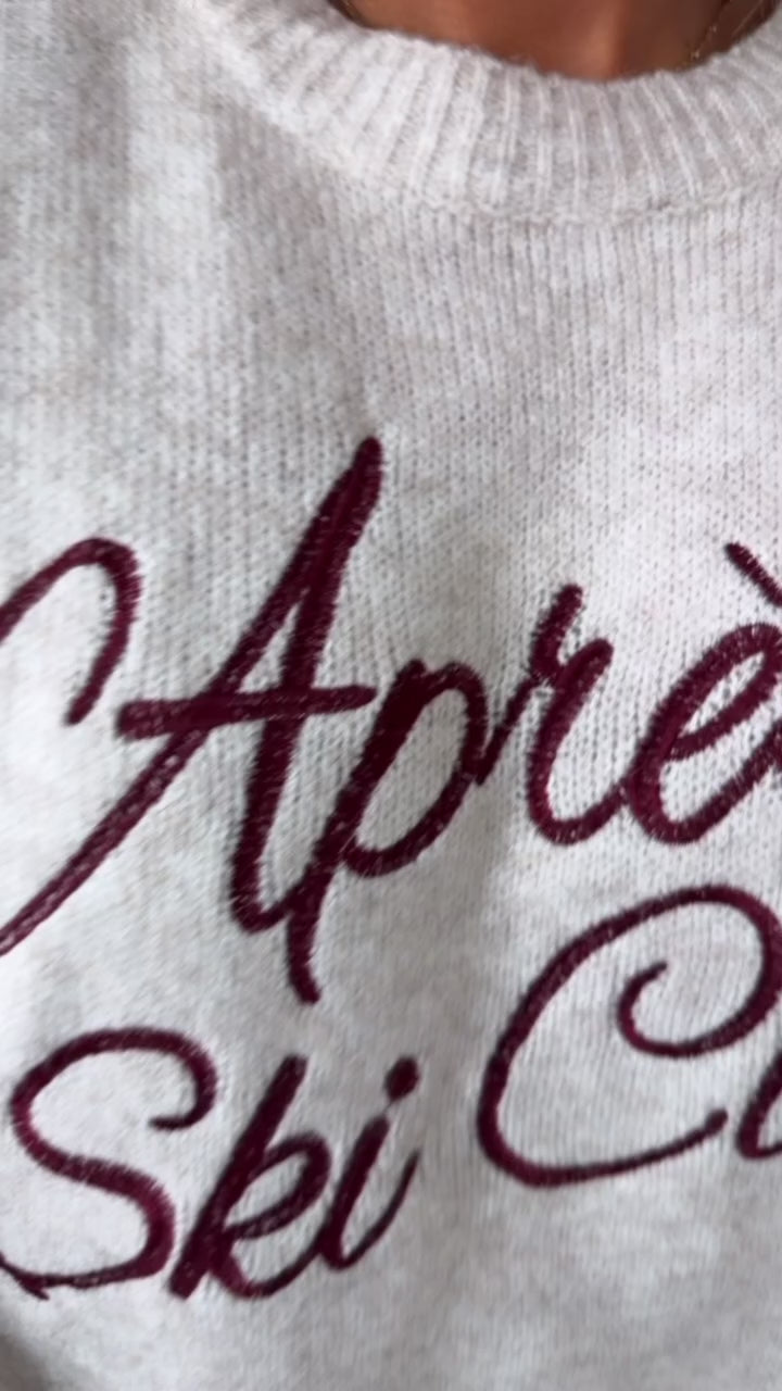 Ski Club Crew Neck, Grey