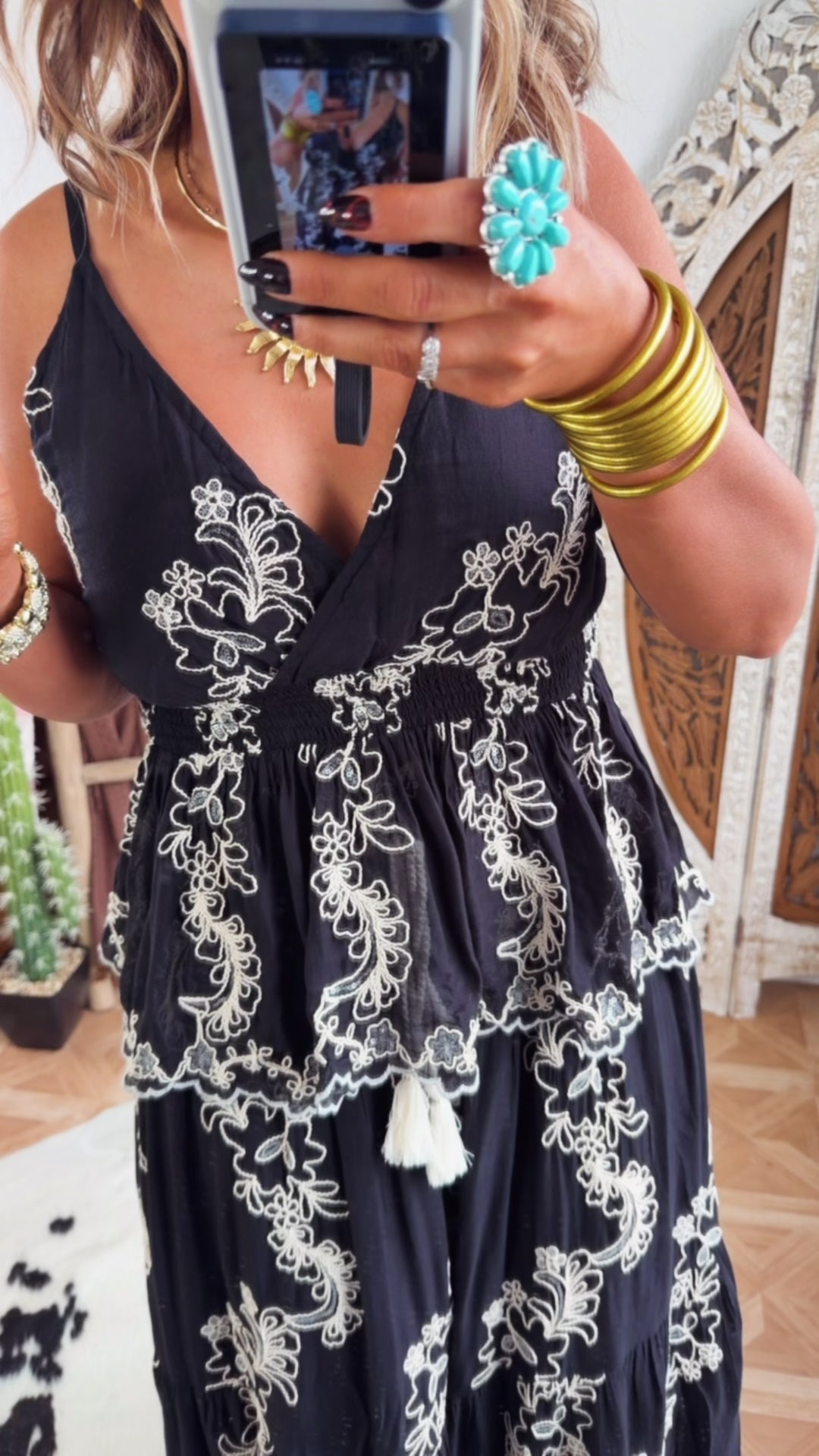 Last Glance Two Piece Set, Black
