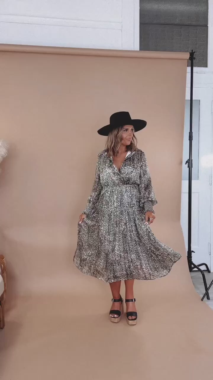 green emerald velvet dress Green Leopard Print High Neck Dress – Ro&Zo