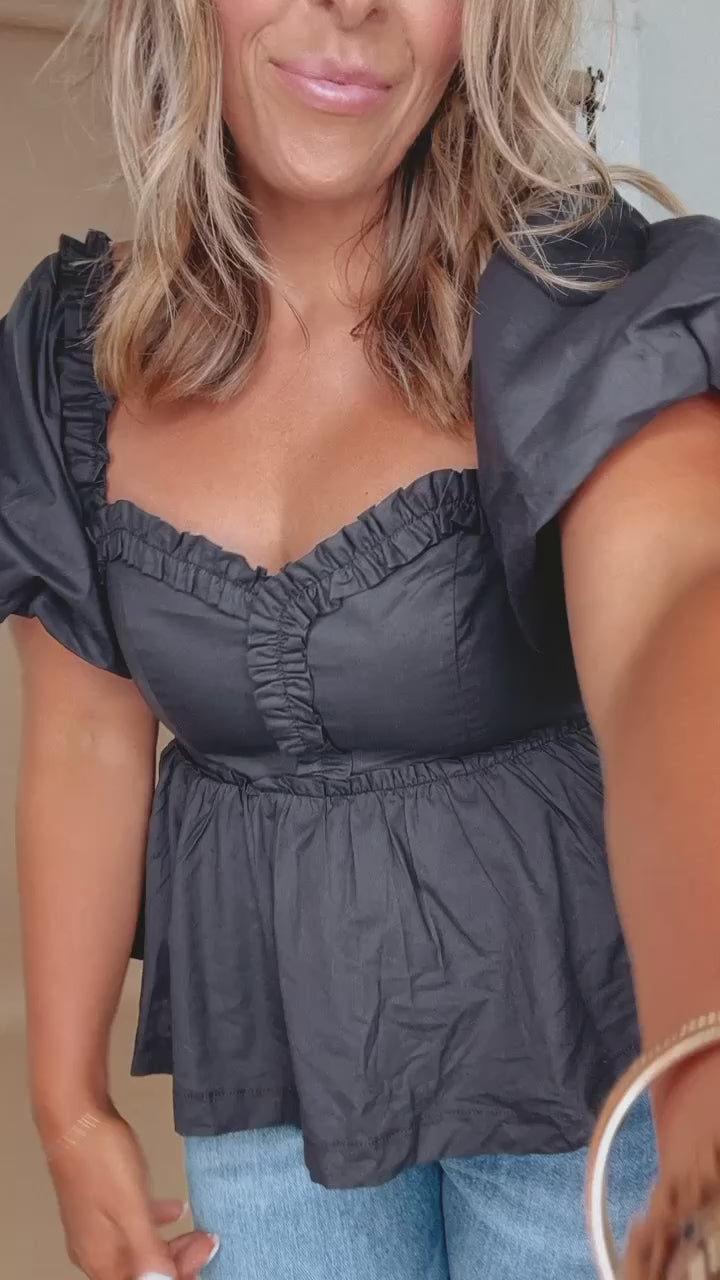 gray peplum top