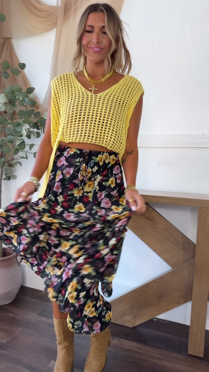 Mountain Breeze Knit Top, Yellow