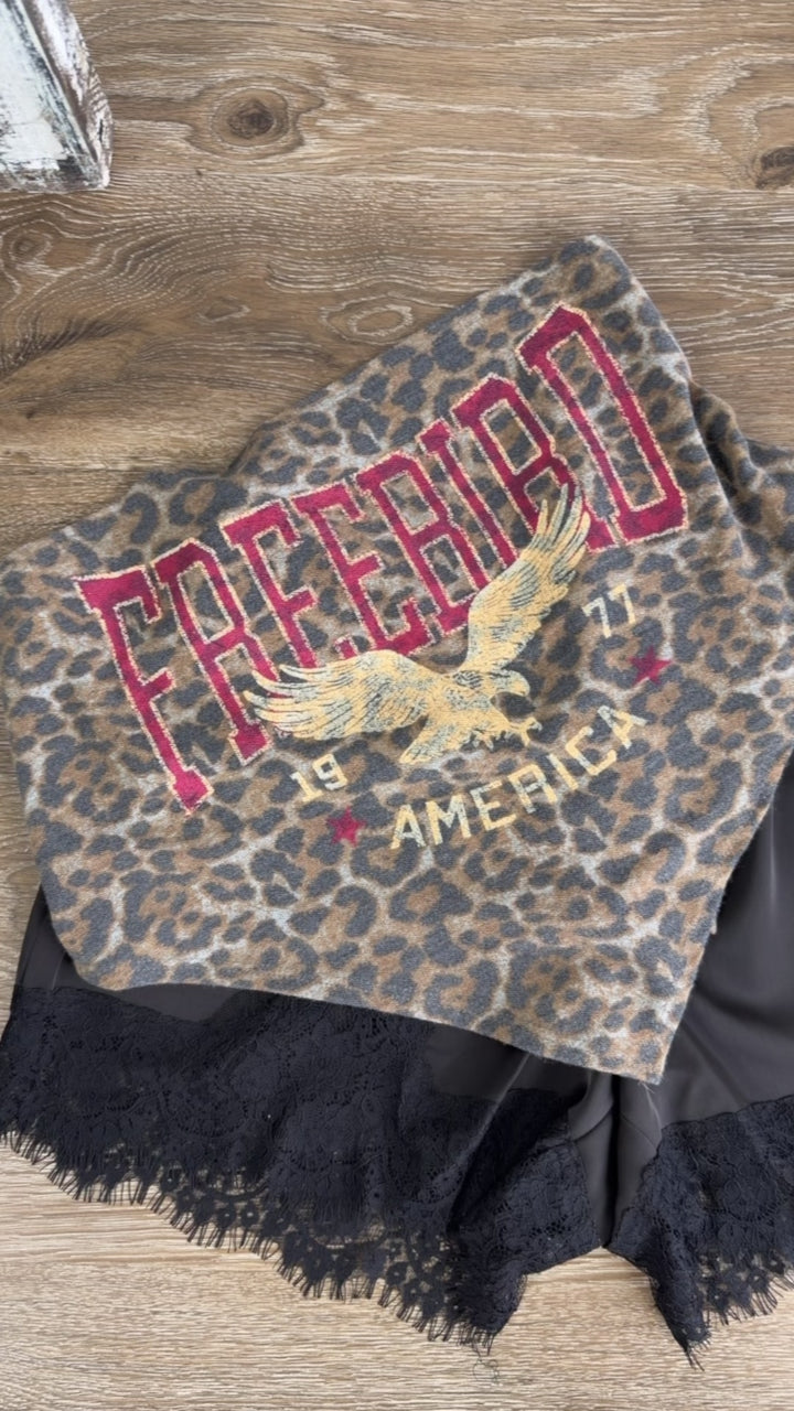 Freebird Bandana Tie Top, Leopard