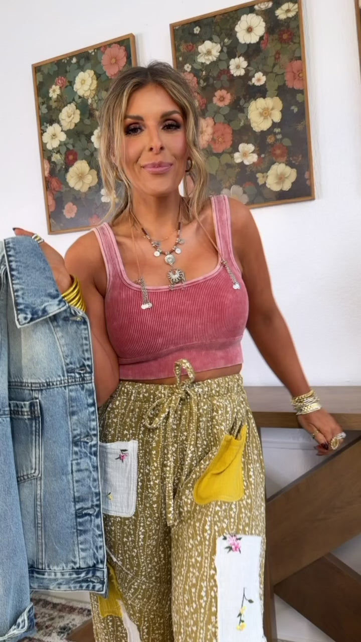 Essential Core Basic Padded Tank, Rust