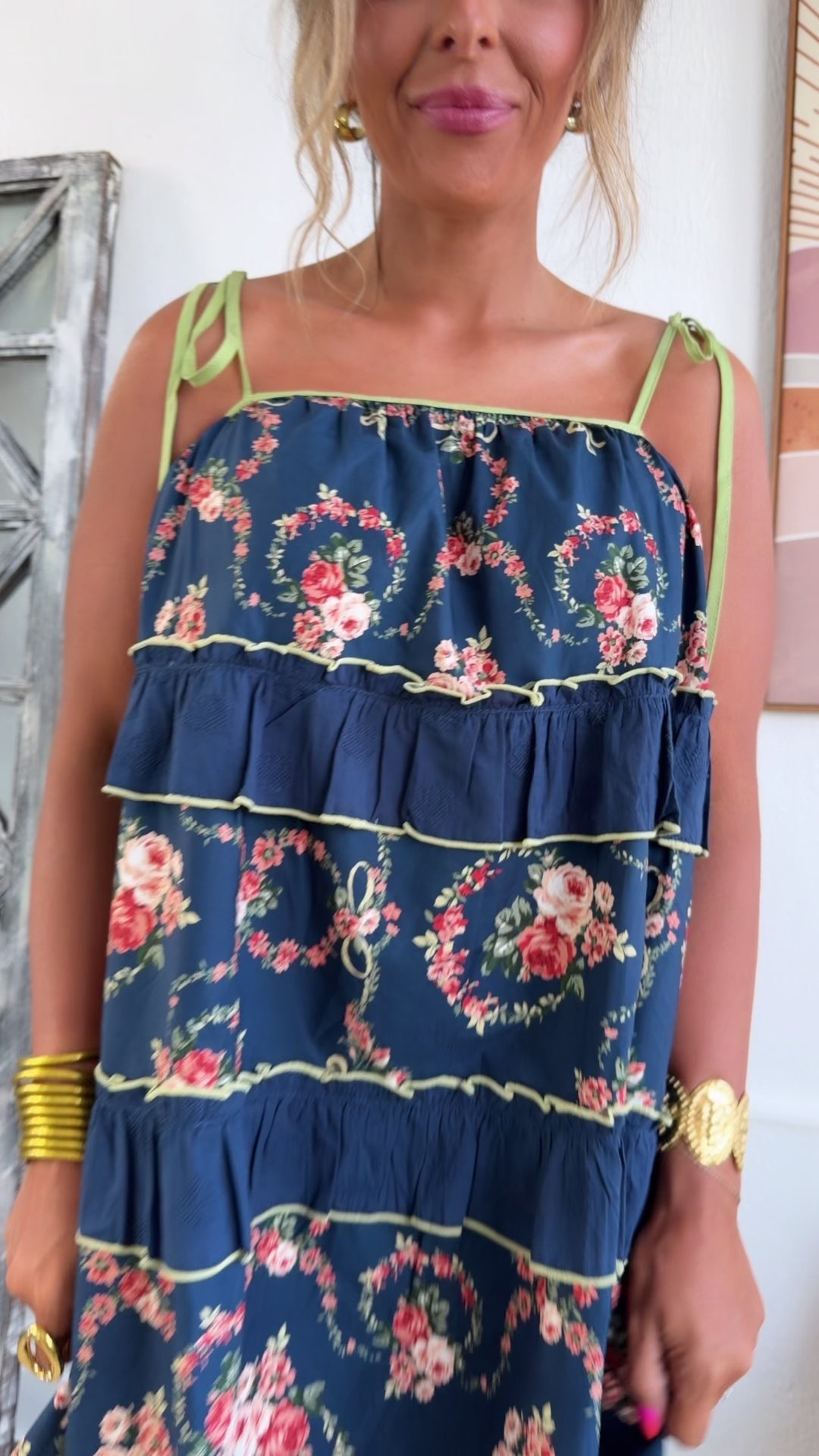 Summer Flow Mini Dress, Navy