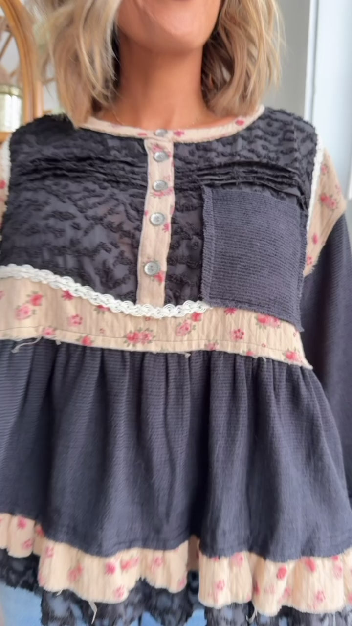 Darling Dream Blouse, Black