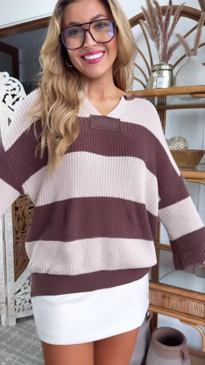 Earthbound Knit Sweater, Brown