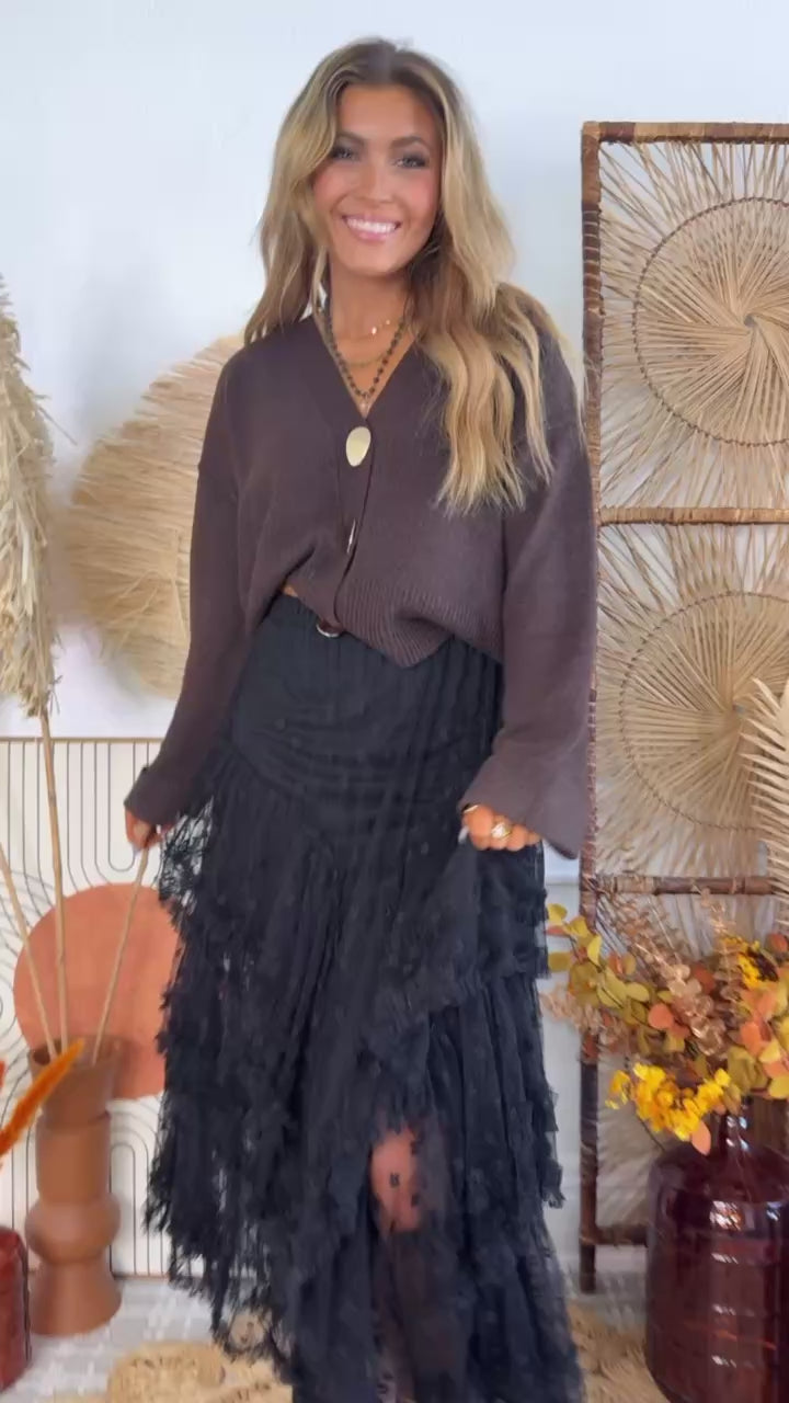 Toffee Glow Cardigan, Brown