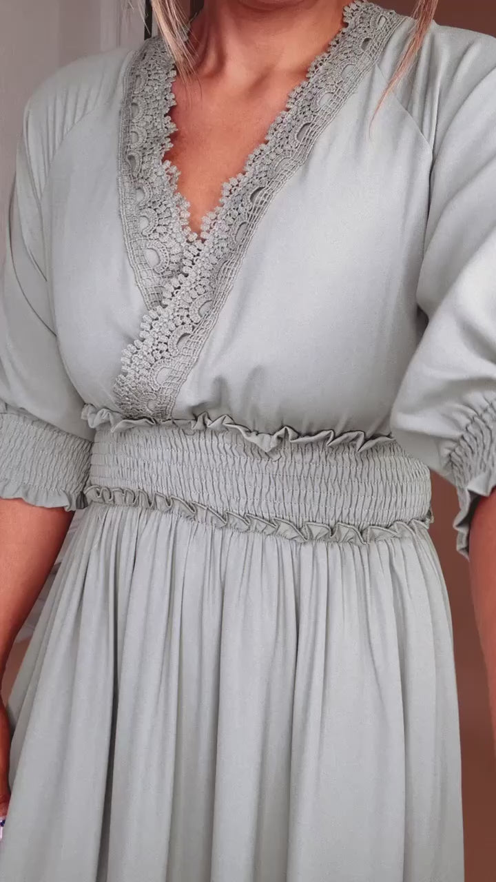 fitted lace wedding dress Gypsy Maxi Dress All Sizes - Stretch Bodice main image 1