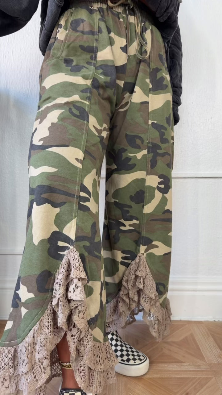 Vintage Camo Lace Pants