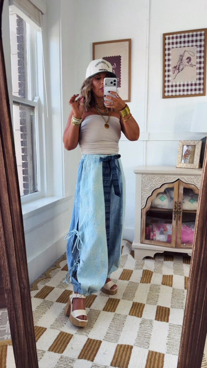 Baby Blues Balloon Pant, Denim Multi
