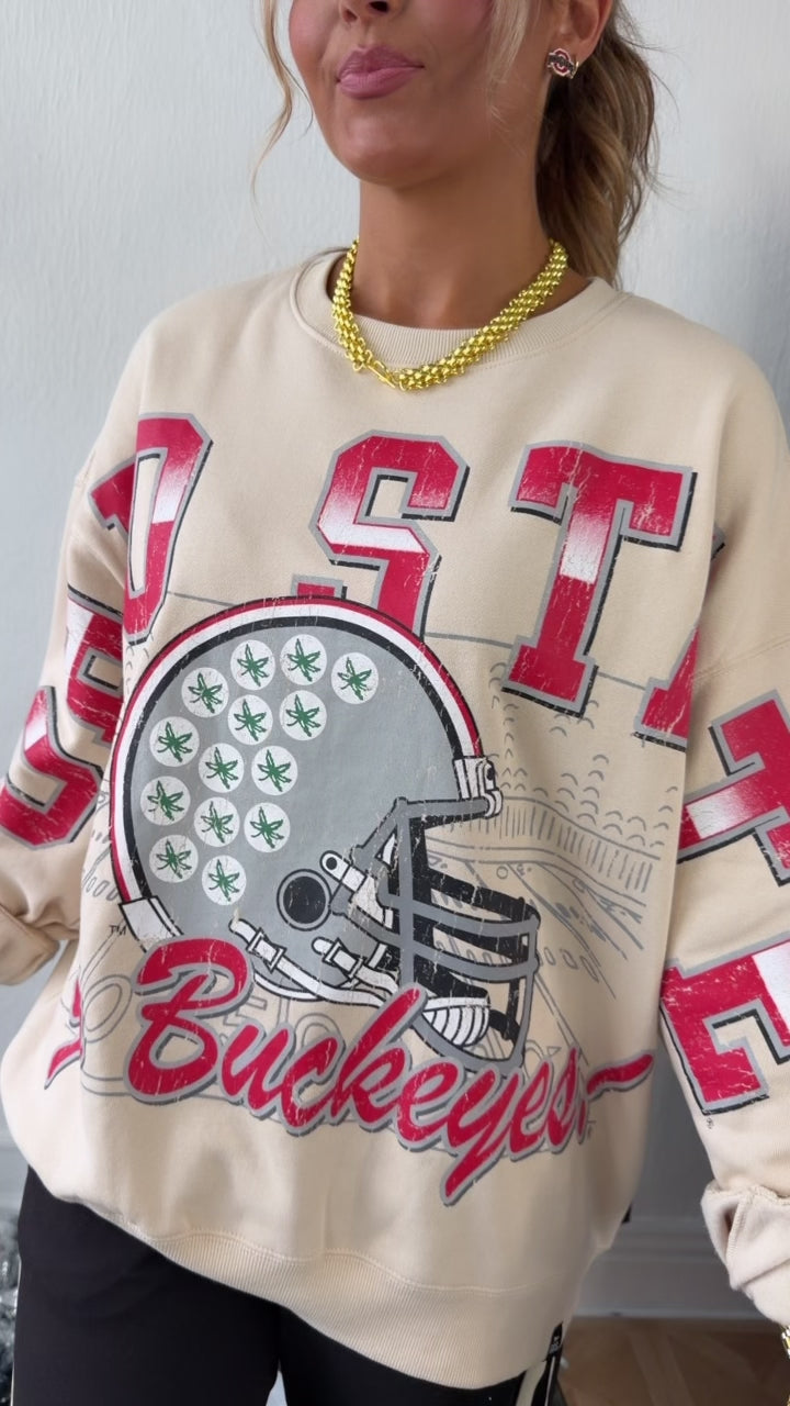 Buckeye Country Vintage Crewneck, Oatmeal
