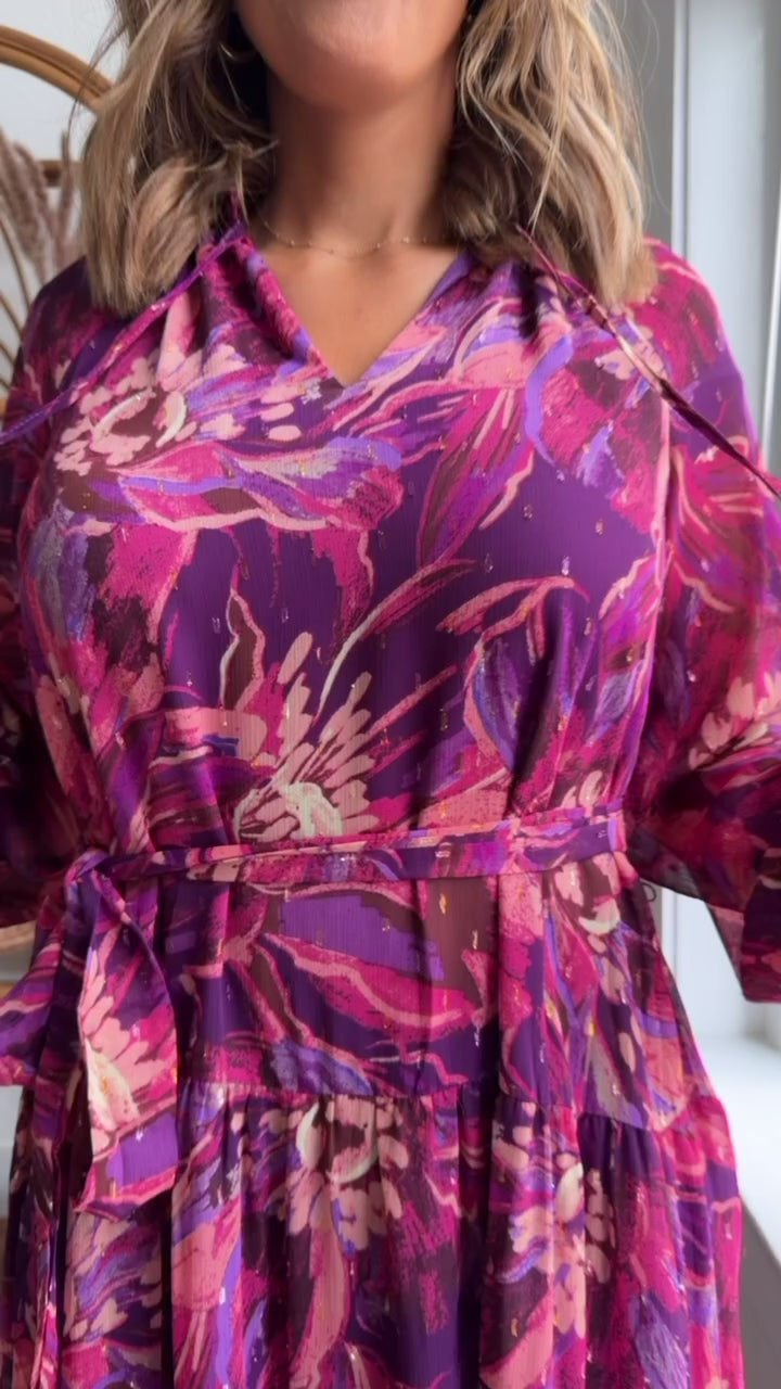 Violet Dusks Maxi Dress, Purple Multi