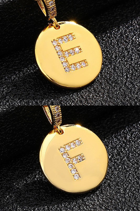 Initial Pendant Necklace, Gold