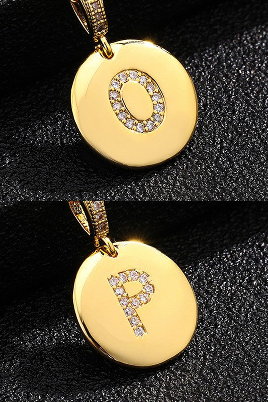 Initial Pendant Necklace, Gold