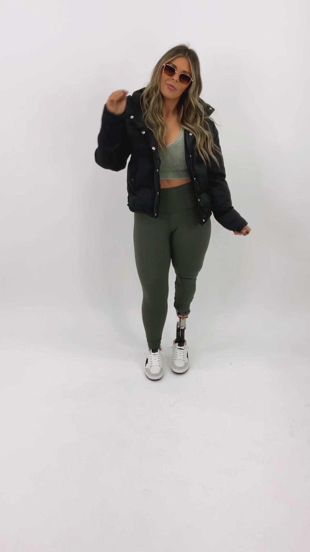 On The Go Legging, Army Green