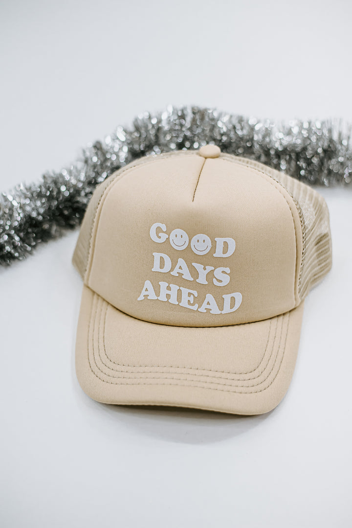 Good Days Trucker Hat, Beige