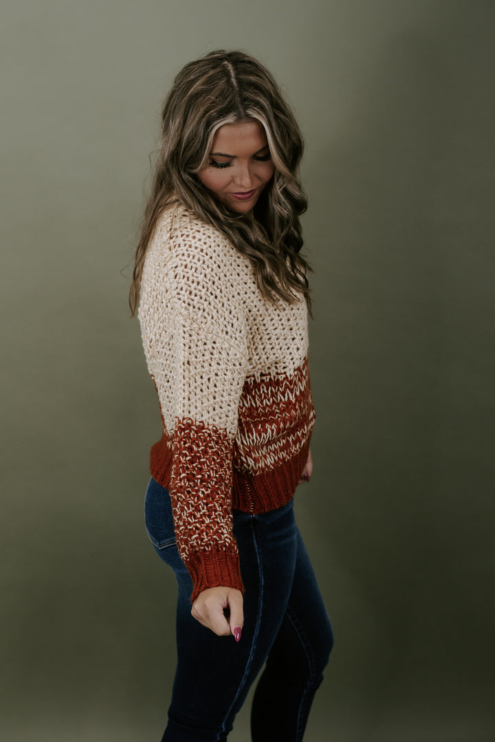 All The Feels Knit Sweater, Rust