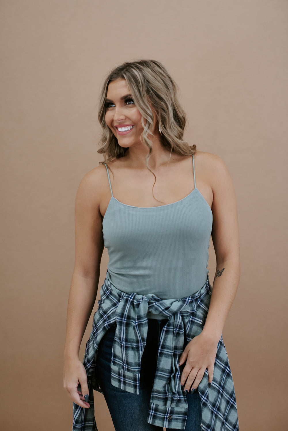 Daily Rib Knit Cami, Slate – Everyday Chic Boutique