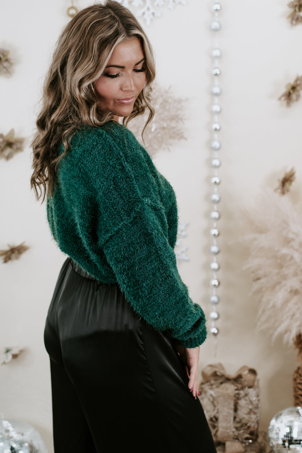 So Soft V Neck Sweater , Green