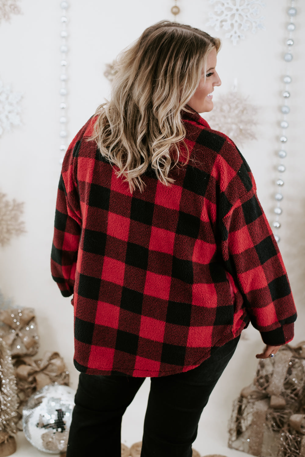 Cabin Cozy Button Up Jacket , Red