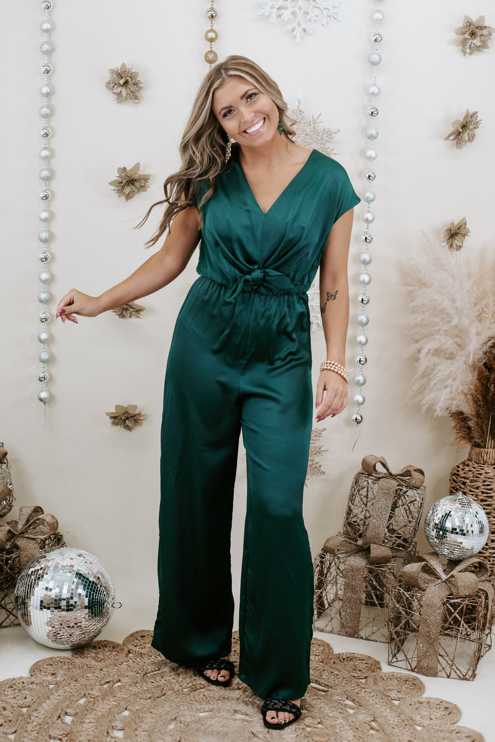Here For The Party Jumpsuit, Green
