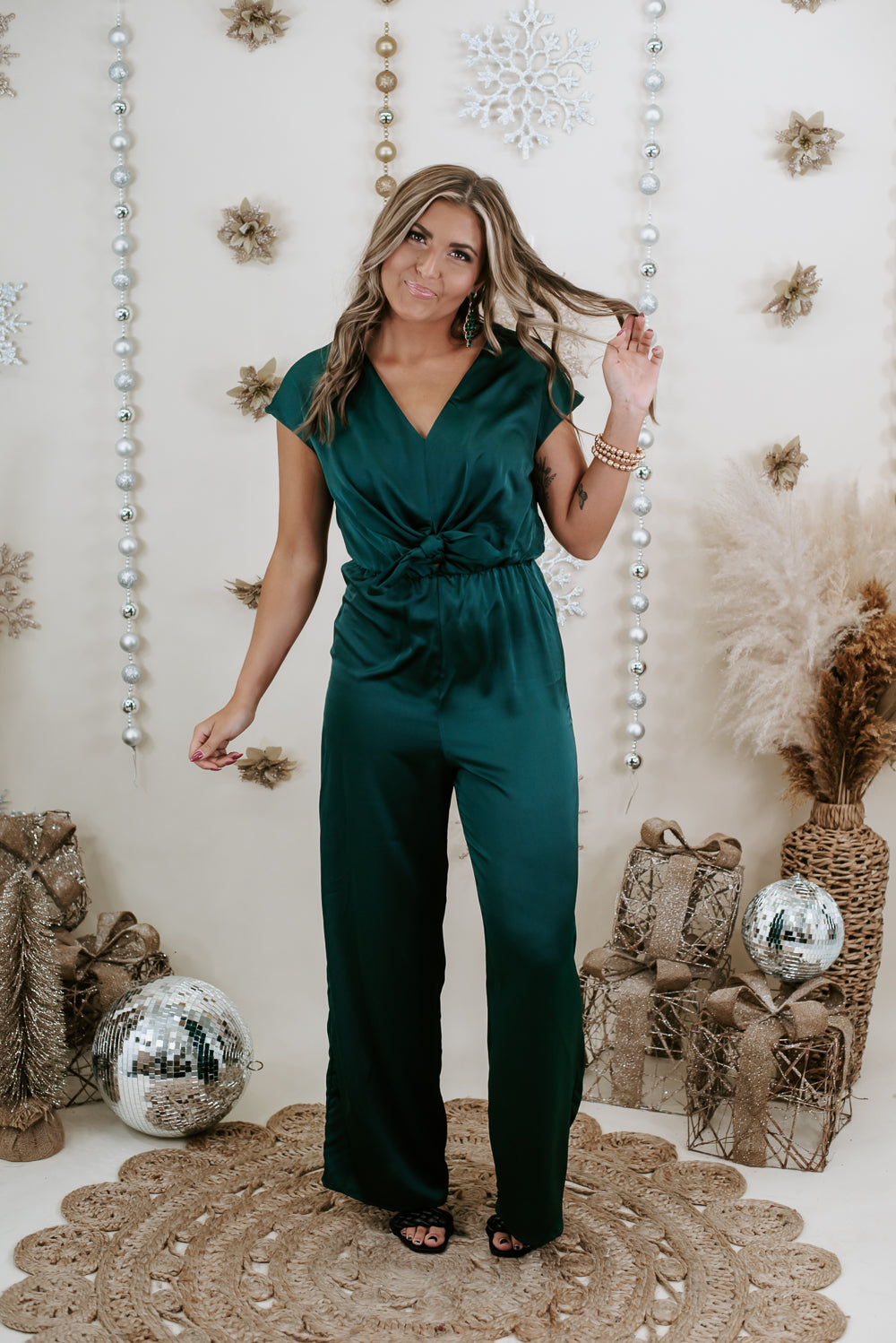 Here For The Party Jumpsuit, Green