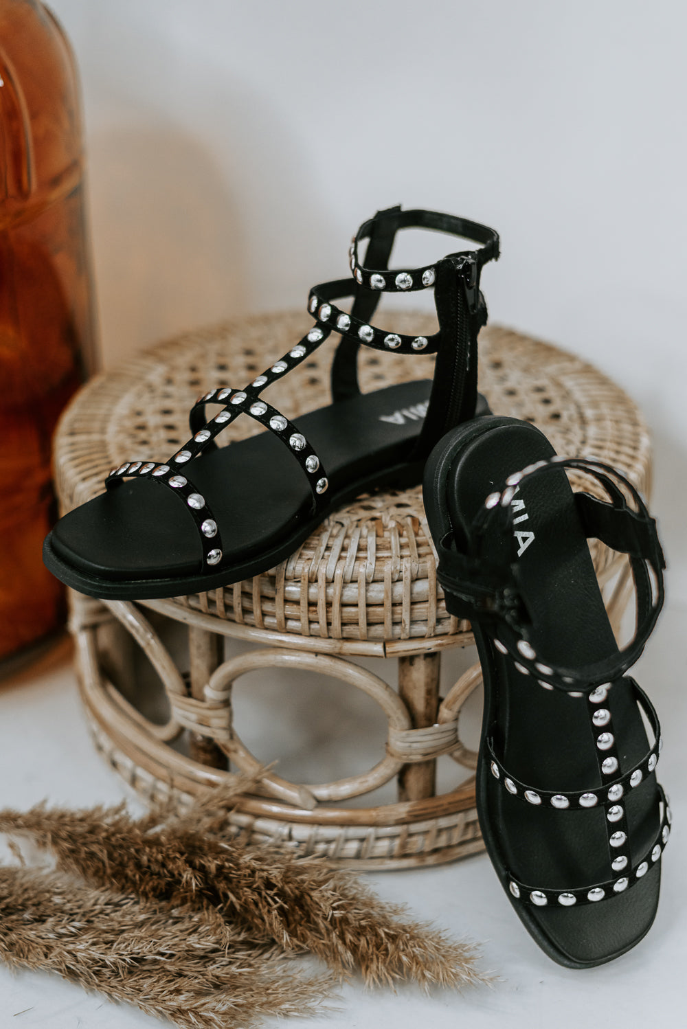 Madisen Studded Sandal , Black