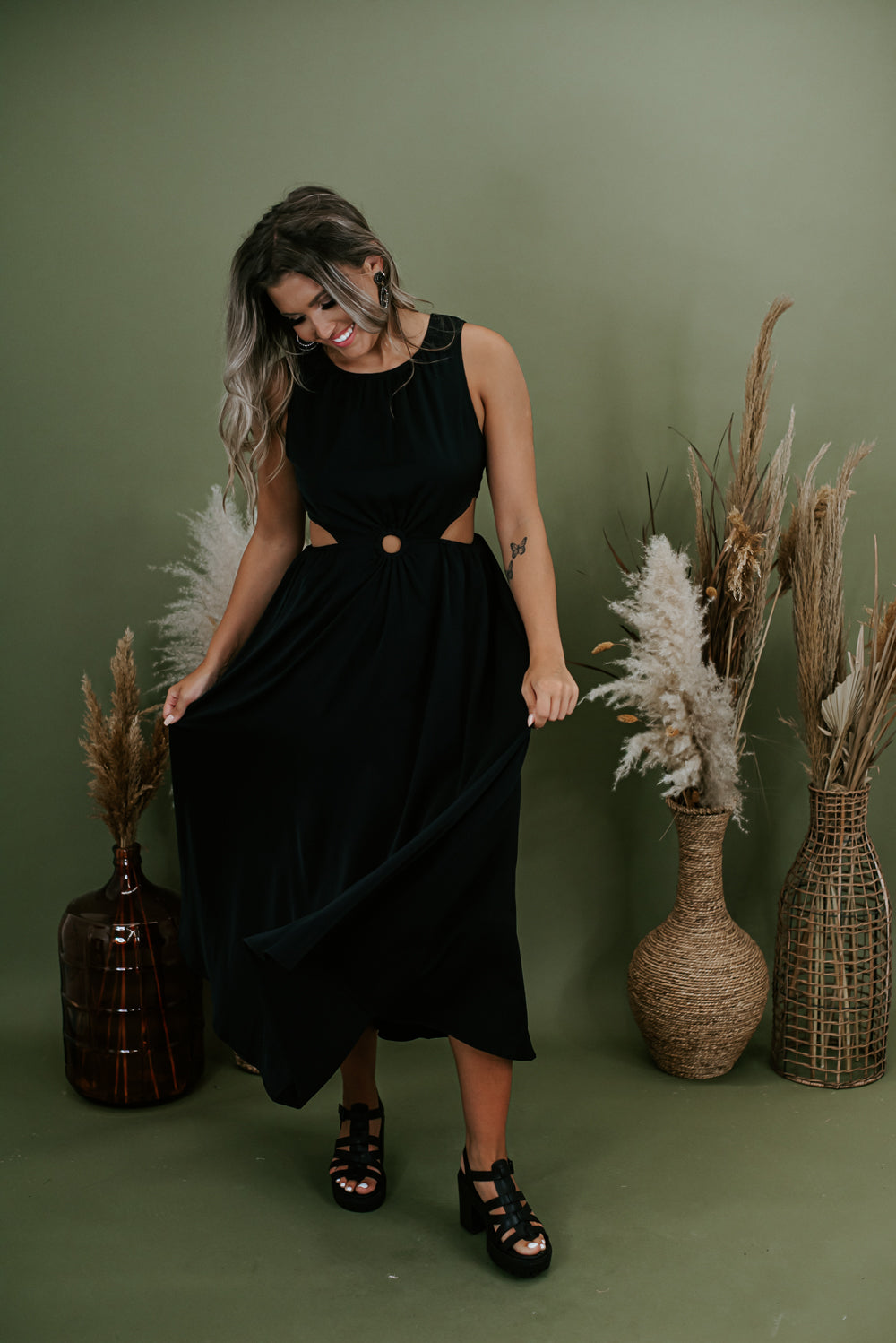 Do Your Thing Cut Out Maxi, Black