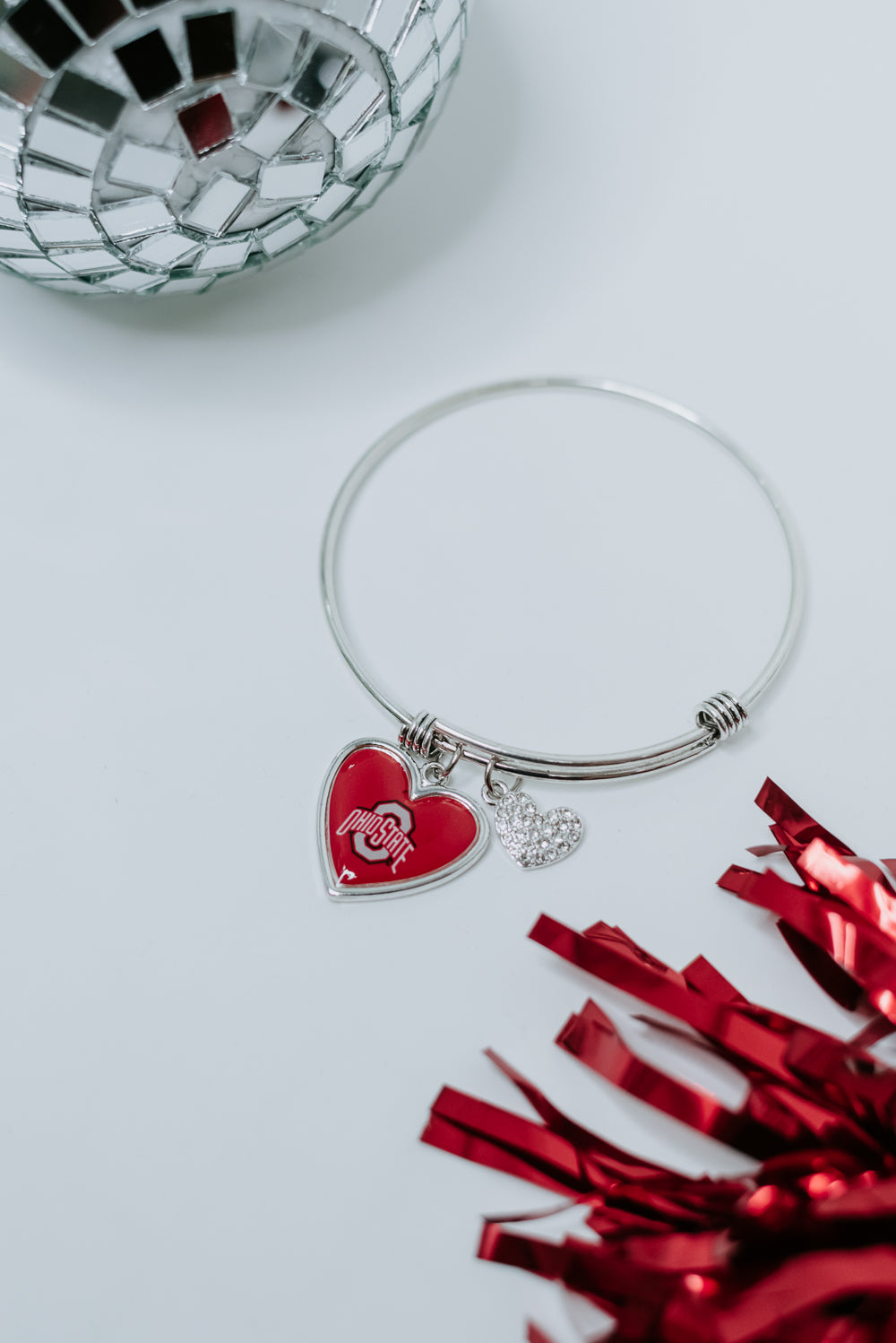 Ohio State Heart Bracelet, Silver