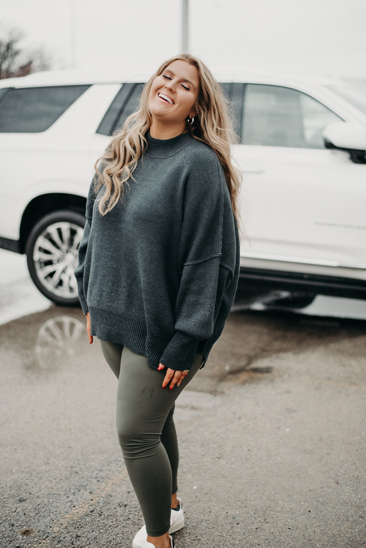 Adore You Oversized Sweater, Charcoal