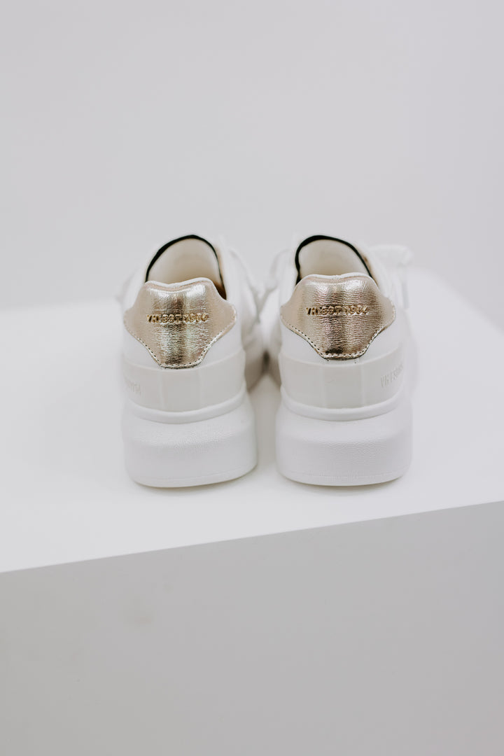 VH Angela Platform Sneaker, White/Gold