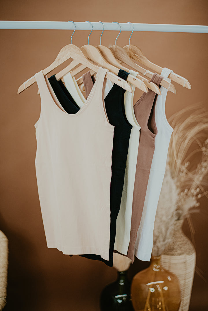 Thick Strap Basic Cami, Nude