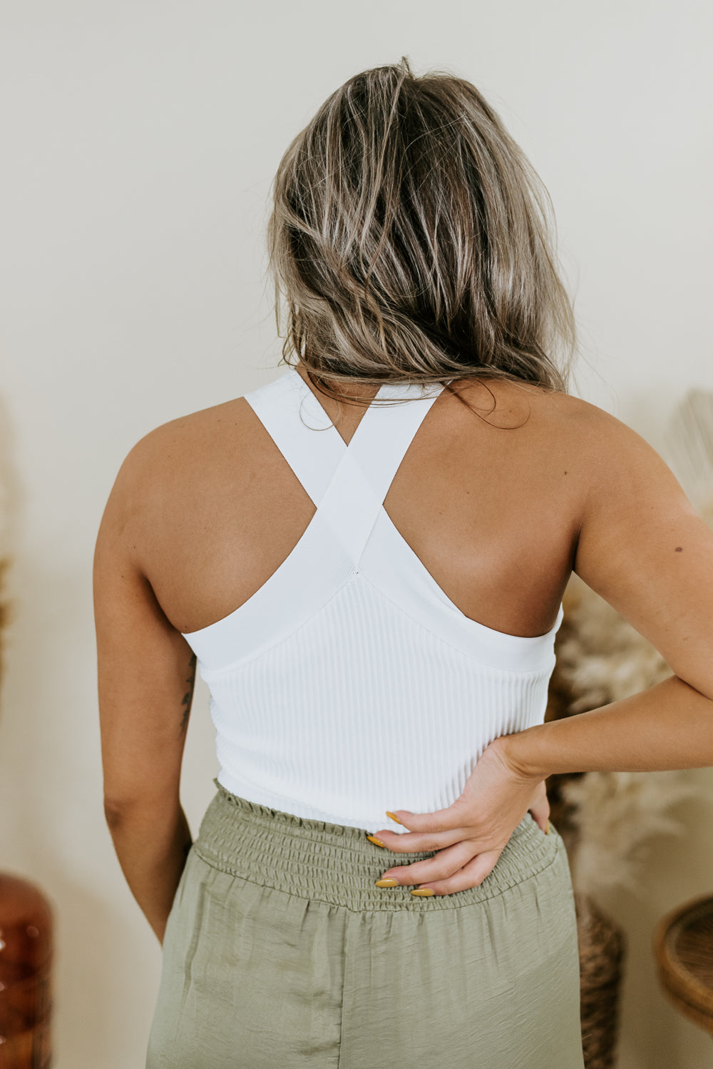 Join In Criss Cross Crop Top, Ivory