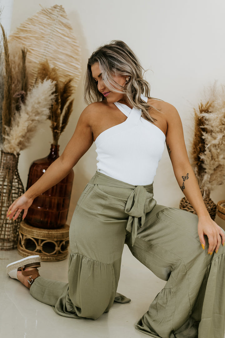 Join In Criss Cross Crop Top, Ivory