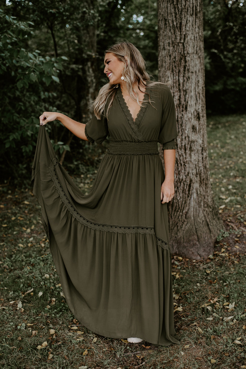 Most Admired Maxi Dress , Olive Green – Everyday Chic Boutique