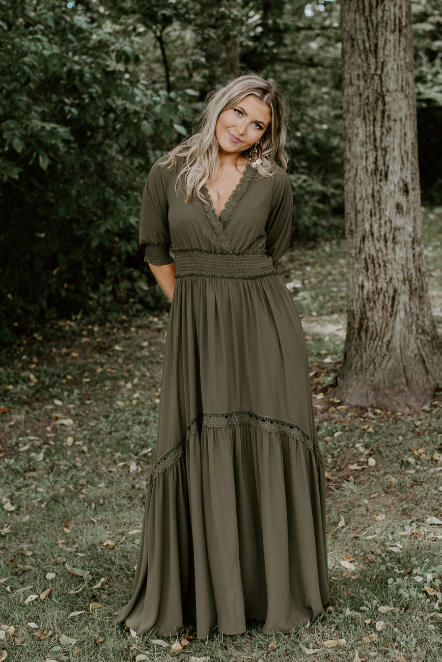 Most Admired Maxi Dress , Olive Green – Everyday Chic Boutique