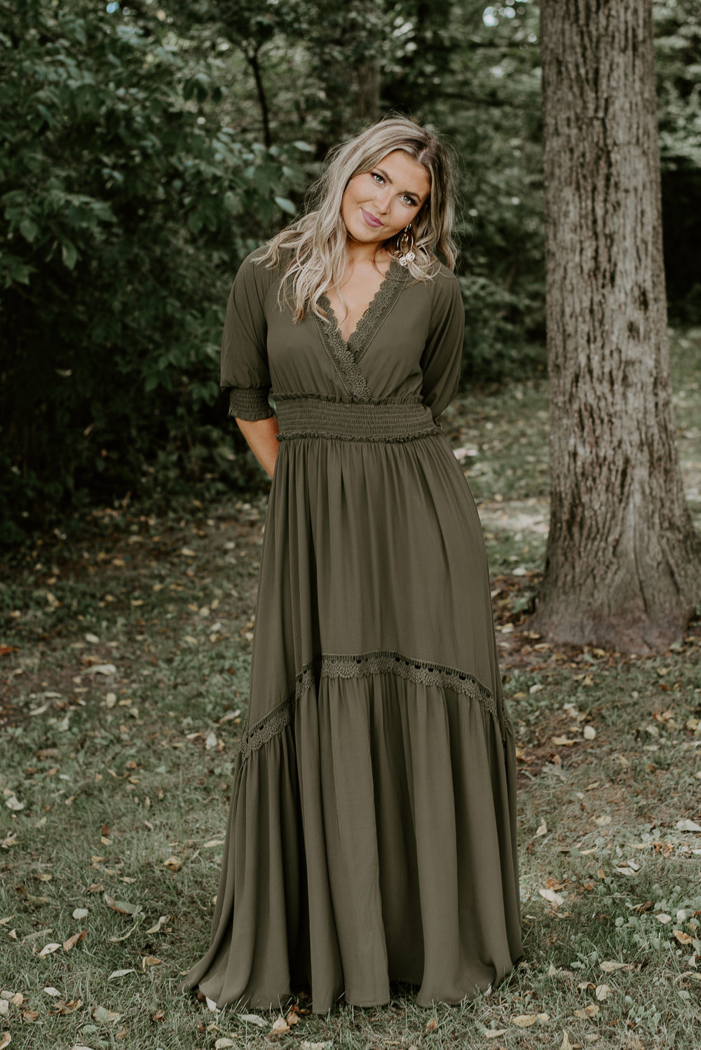 ECB Exclusive: Most Admired Maxi Dress , Olive Green – Everyday Chic ...