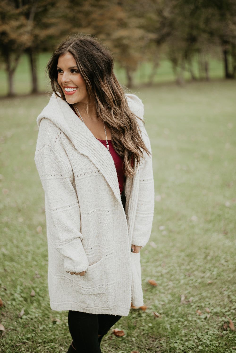 Cozy Up Hooded Cardi , Oatmeal