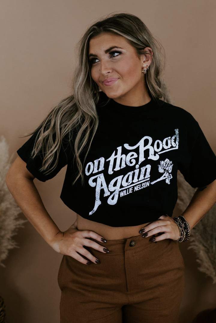 On The Road Again Graphic Tee, Black