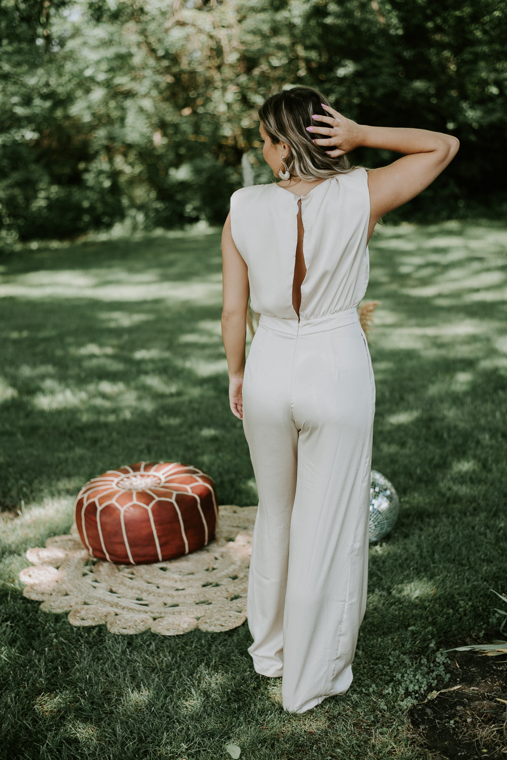 Perfectly Poised Wide leg Jumpsuit, Champagne