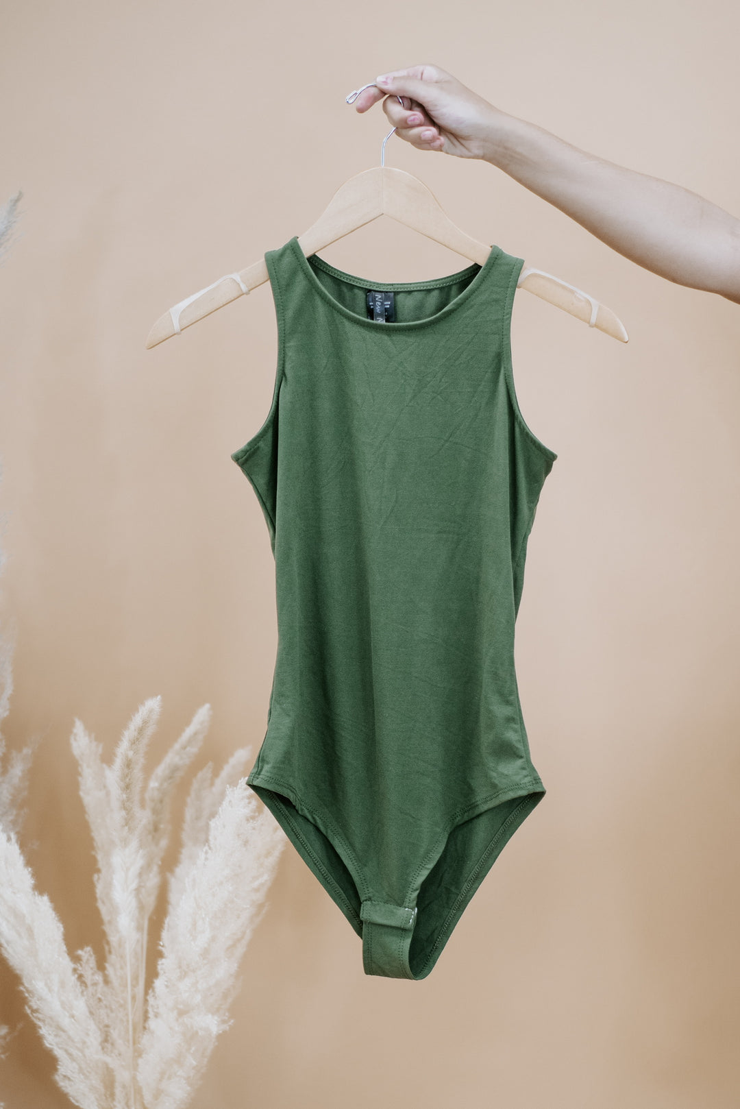 Must Have Seamless Tank Bodysuit, Olive