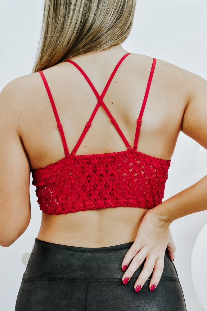 Opening Day Bralette, Red