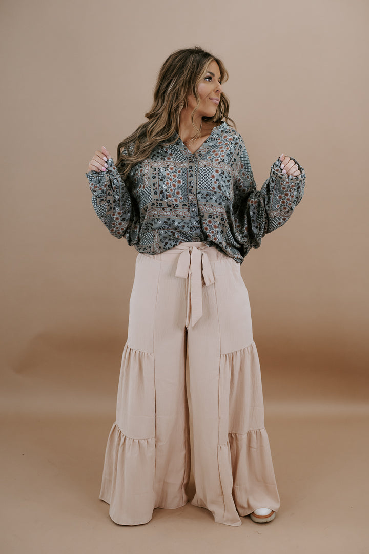 First Pick Wide Leg Pant , Taupe