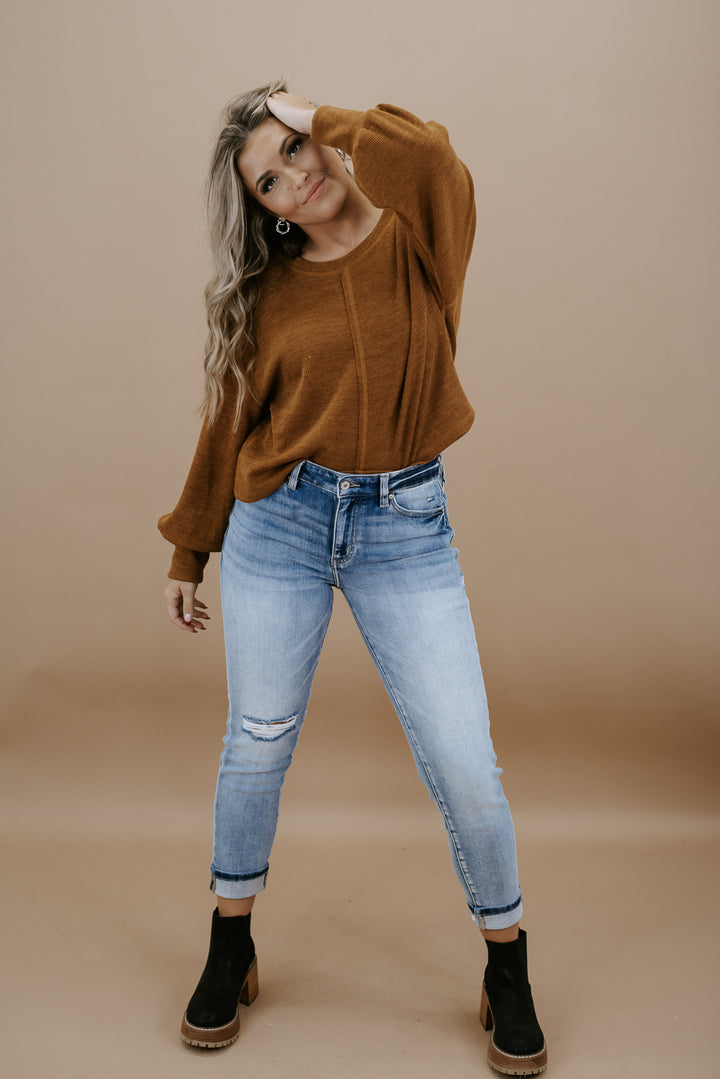 On The Daily Knit Sweater, Camel