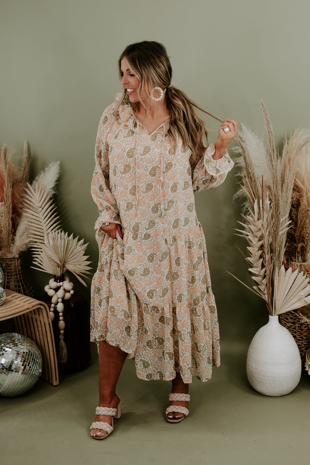 Whimsical Dreams Paisley Dress, Ivory – Everyday Chic Boutique